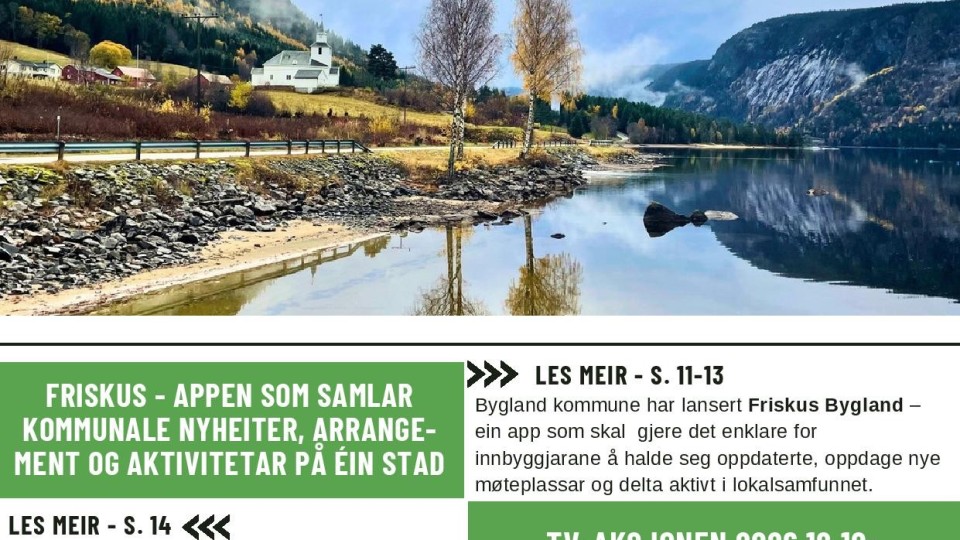 Lenkje til artikkel: Byglandsnytt oktober 2026 – dette skjer i Bygland