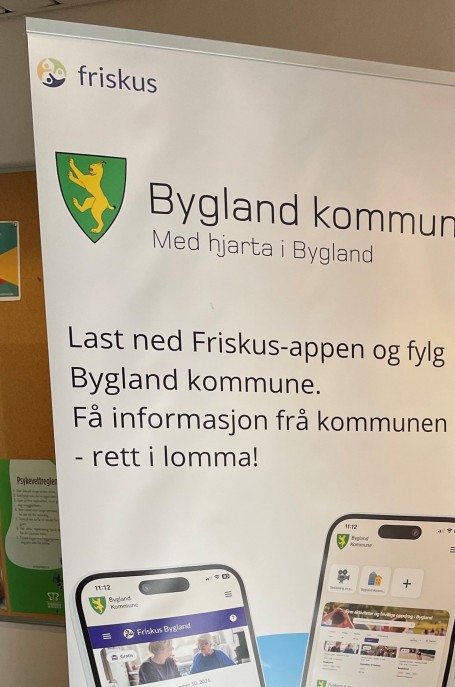 Lenkje til artikkel: Friskus Bygland - Få nyheiter frå kommunen rett i lomma